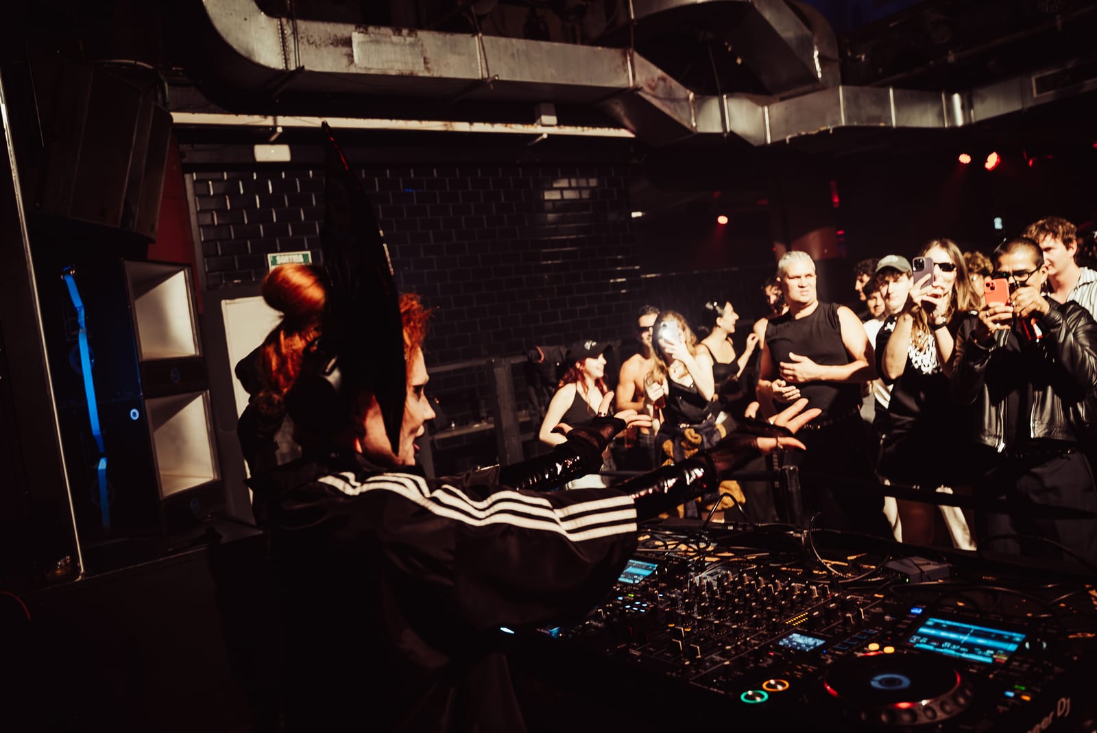 Booth + crowd